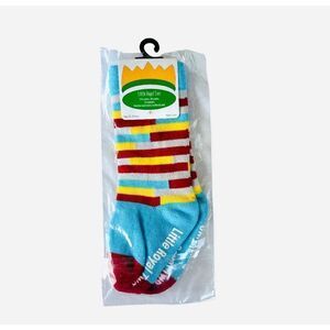 New Baby Boys Little Royal Two Striped Socks - Sz 12-24 mo